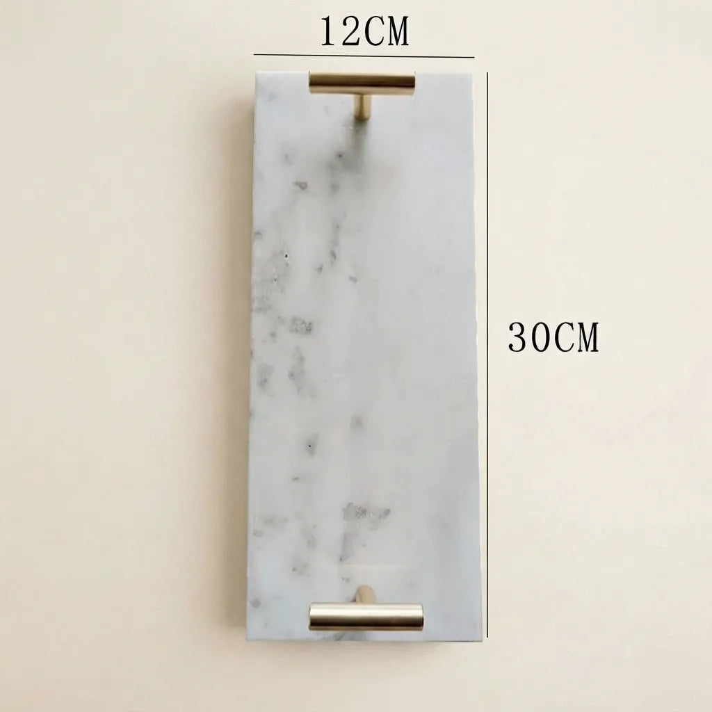 Nordic Marble Decorative Tray | Jewelry, Dessert & Vanity Organizer