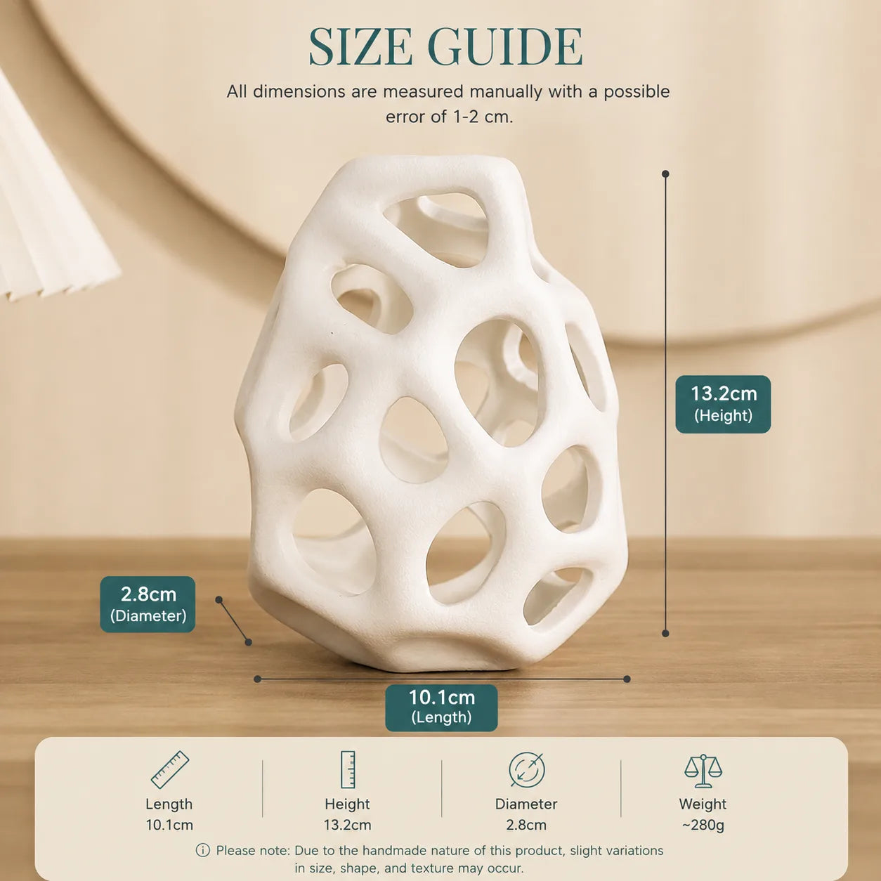 Nordic Ceramic Hollow Sphere Sculpture – Modern Minimalist Home Décor Accent