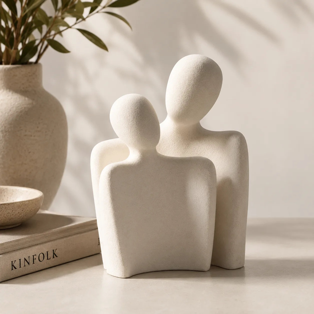 Abstract Couple Sculpture | Modern Minimalist Home Décor Accent