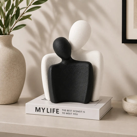 Abstract Couple Sculpture | Modern Minimalist Home Décor Accent