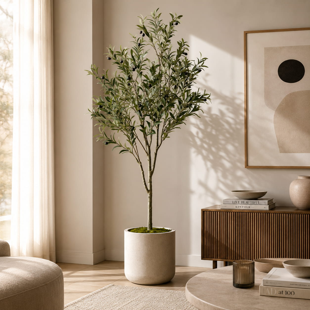 SOLENE Artificial Olive Tree | 180CM Luxury Indoor Olive Plant
