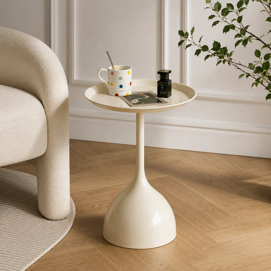 Nordic Pedestal Side Table | Modern Scandinavian Accent Table