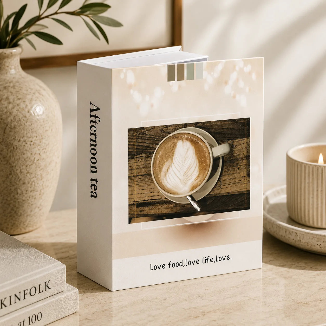 Modern Decorative Book Storage Box | Living Room Faux Book Organizer