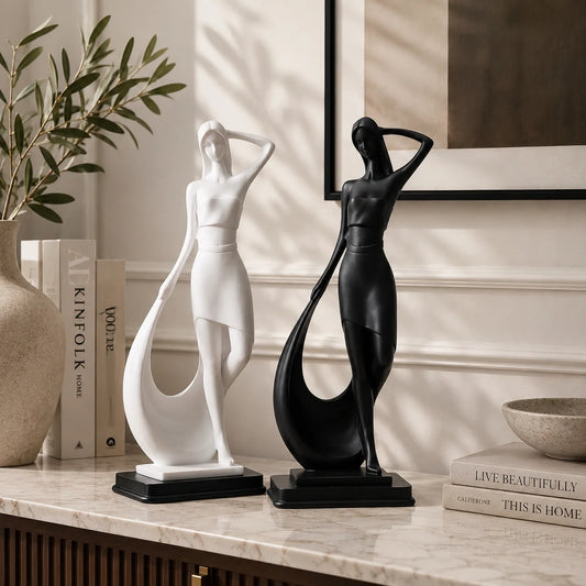 ORENVY Nordic Grace Abstract Sculpture | Minimalist Resin Decorative Statue