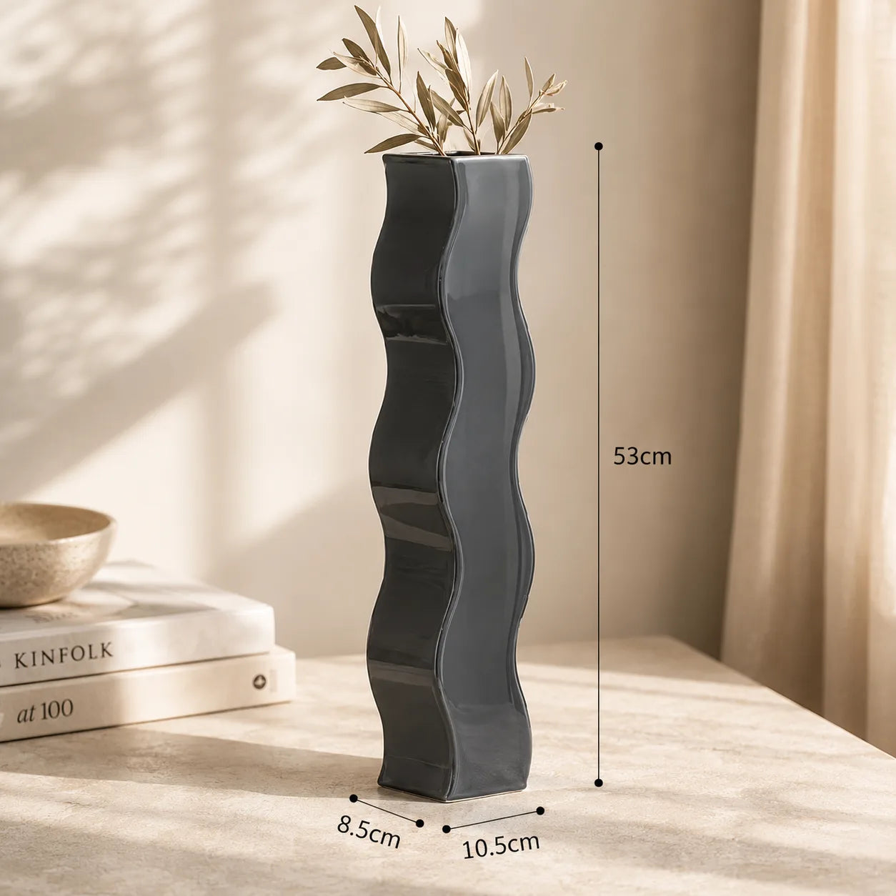 ORENVY Modern Sculptural Ceramic Vase | Scandinavian Decorative Accent