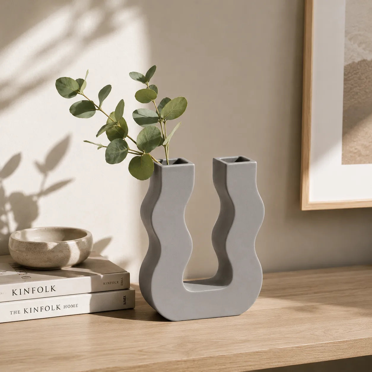ORENVY Modern Sculptural Ceramic Vase | Scandinavian Decorative Accent