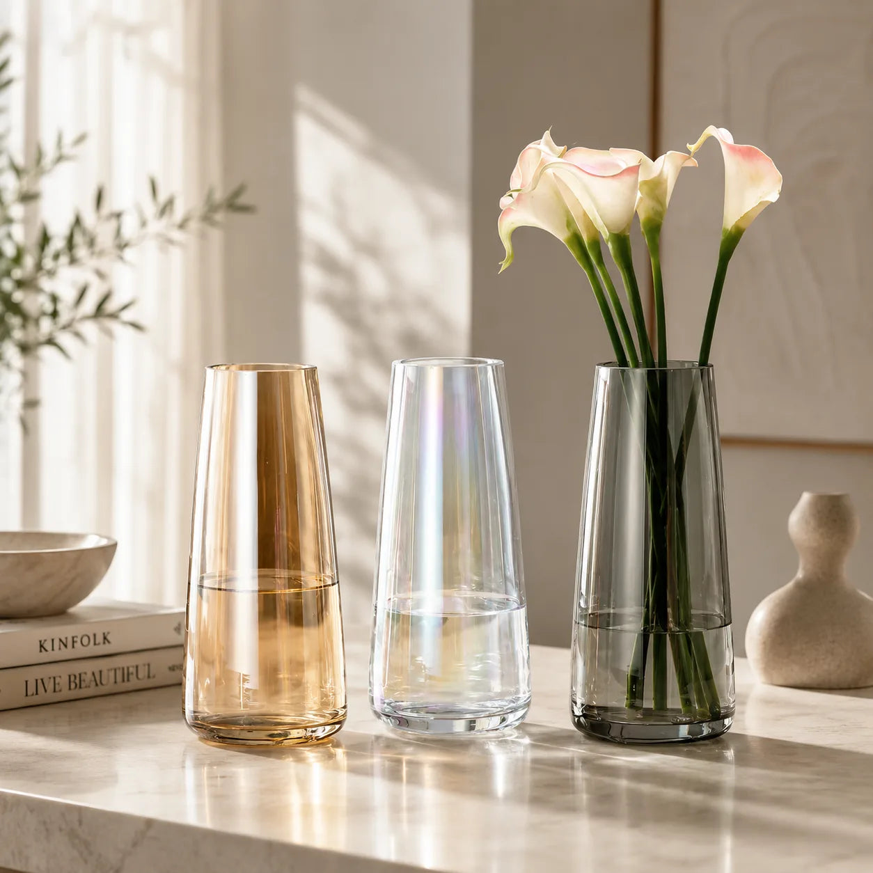 Modern Glass Vase | Elegant Scandinavian Home Décor