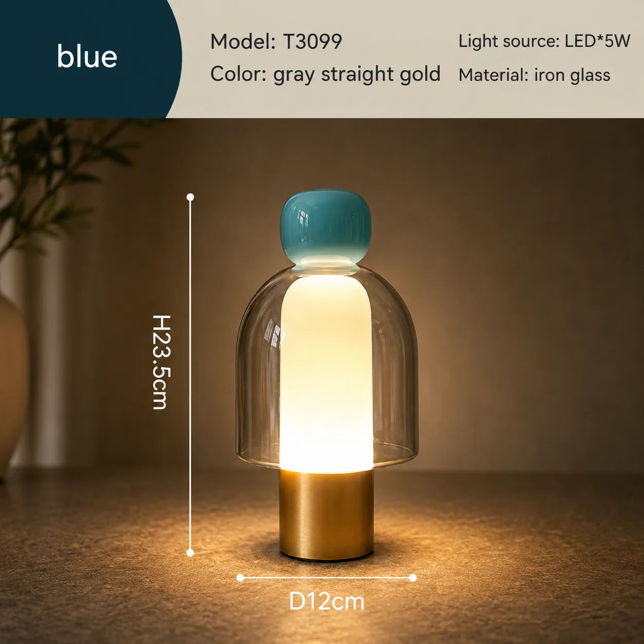 Nordic Ambient Bedside Table Lamp | Rechargeable Modern Accent Light