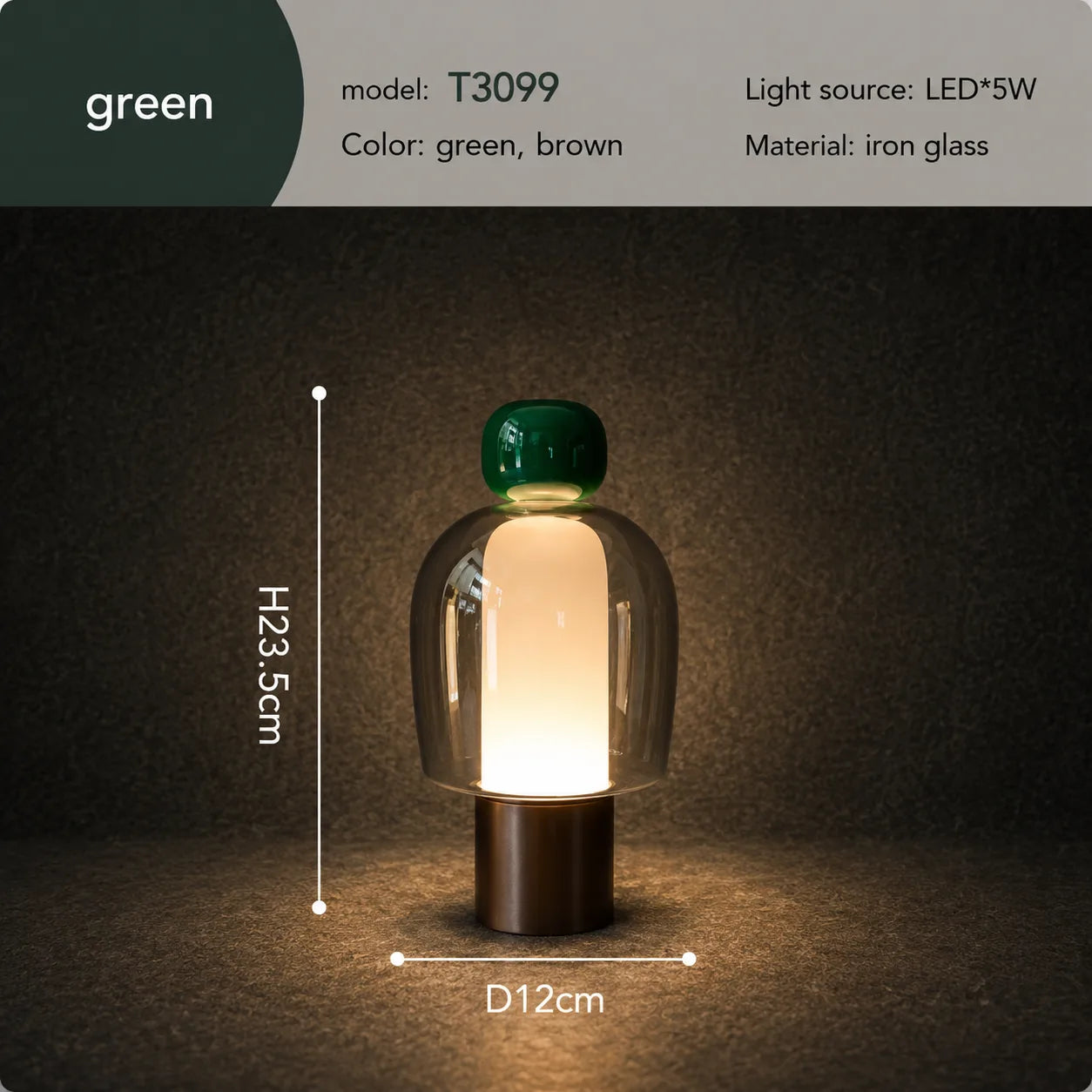 Nordic Ambient Bedside Table Lamp | Rechargeable Modern Accent Light