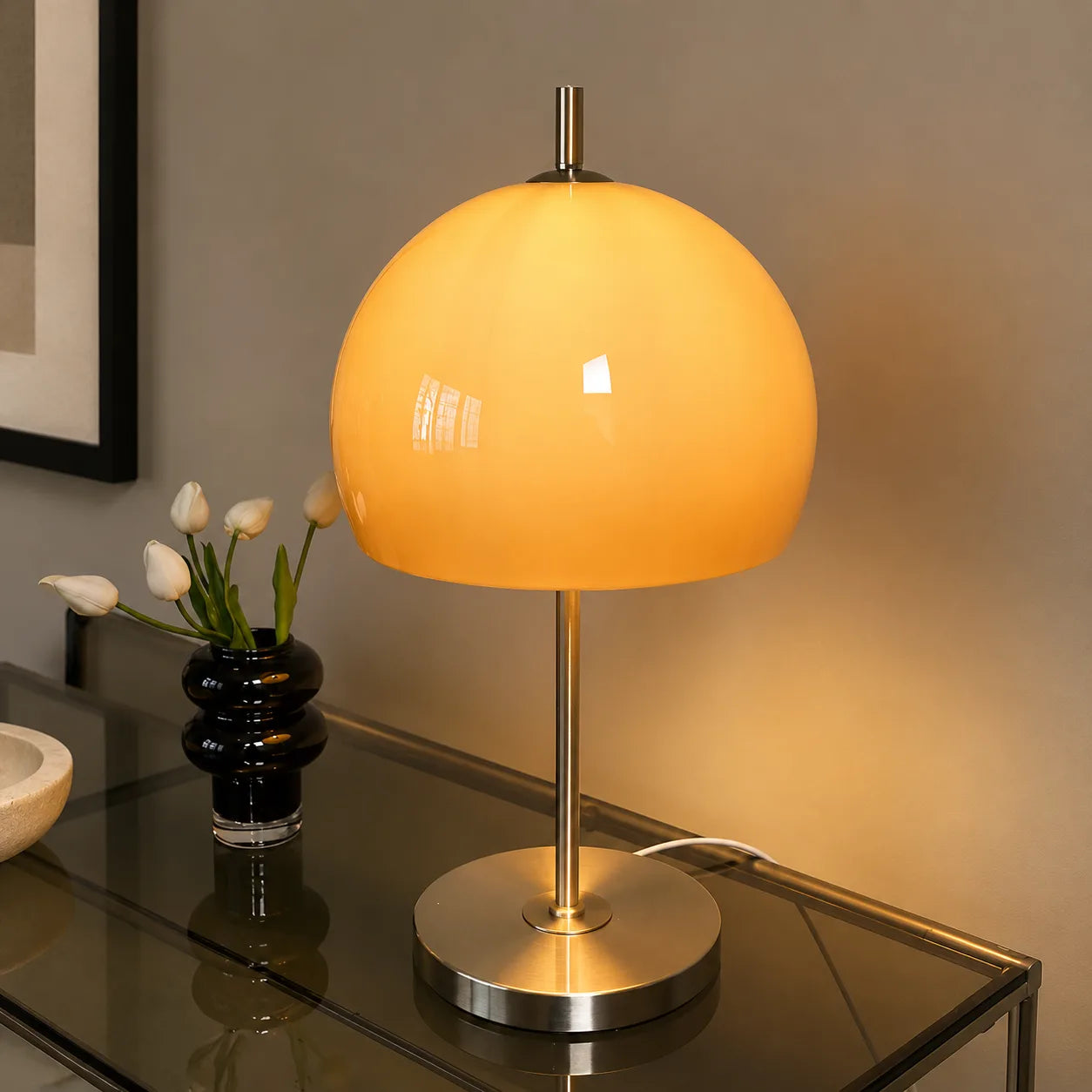 Retro Globe Glass Table Lamp