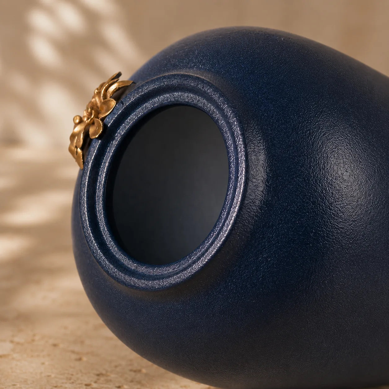 Blue Ceramic Vase | Modern Matte Decorative Flower Vase