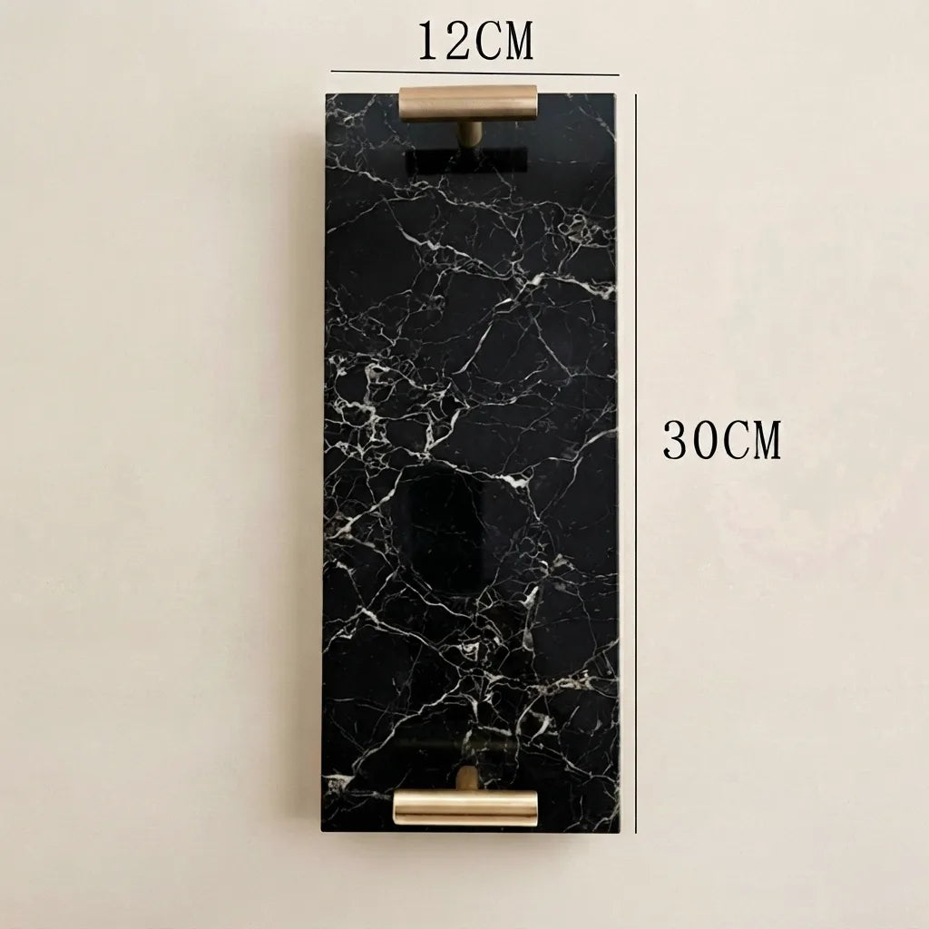 Nordic Marble Decorative Tray | Jewelry, Dessert & Vanity Organizer